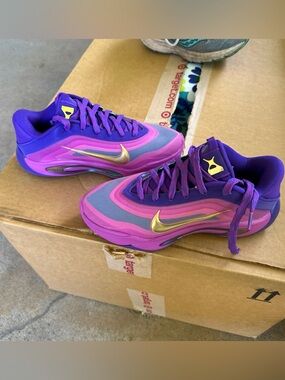 Nike A’One Women’s Purple and Pink Sneakers with Gold Swoosh